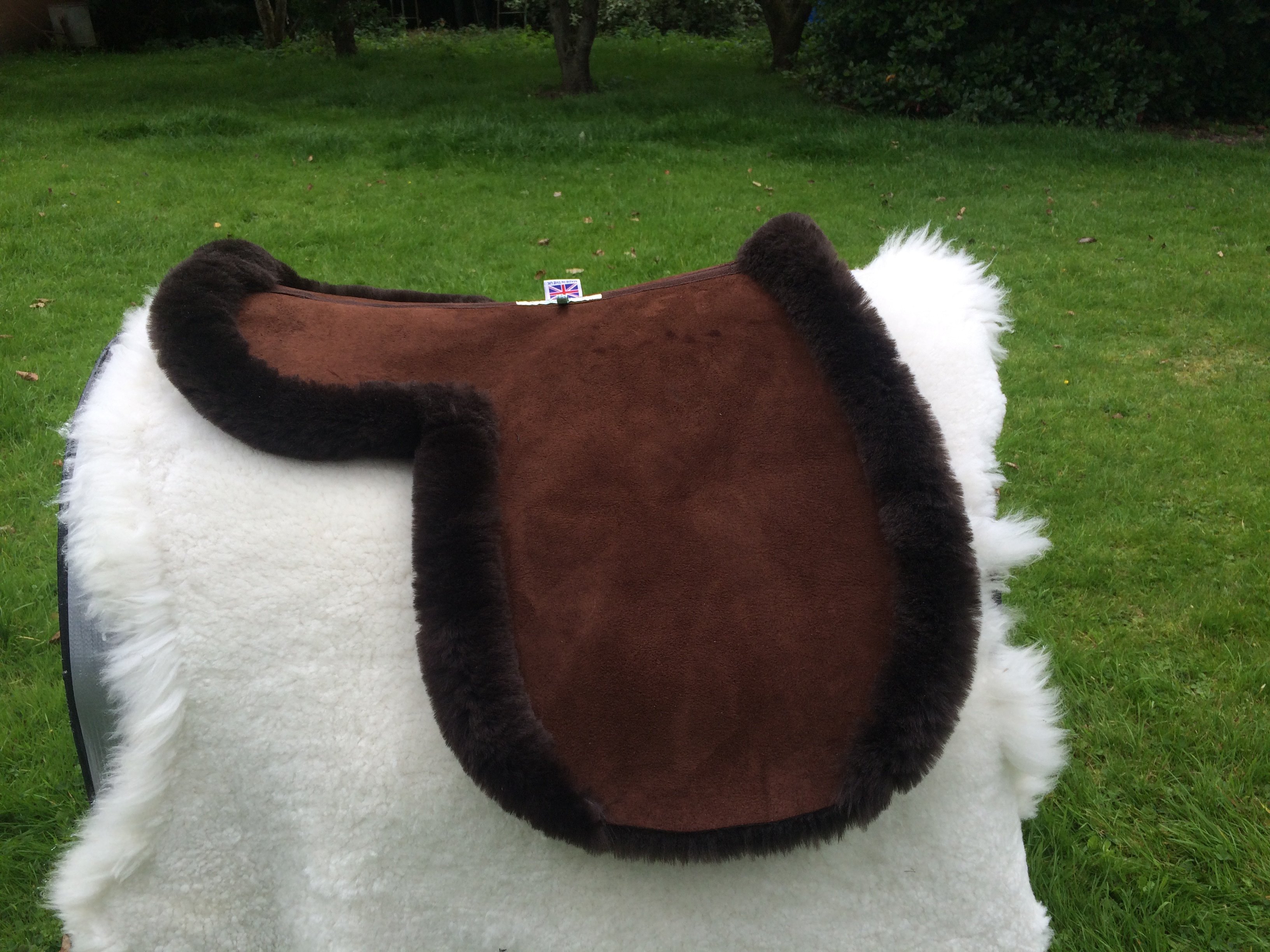 Pure sheepskin showing numnahs created in The Wirral